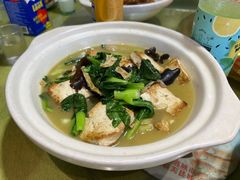 碳炉青菜炖豆腐-竹中驿农家餐馆