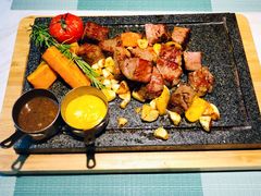 田园澳洲骰子牛肉-蜜桃花开·中西融合菜E&W(南长街店)