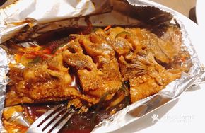 Silver Tin Baked Sea Bass