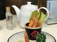 熟醉沼虾拼鲜蔬-杭州西湖柳莺里酒店·闻莺厅