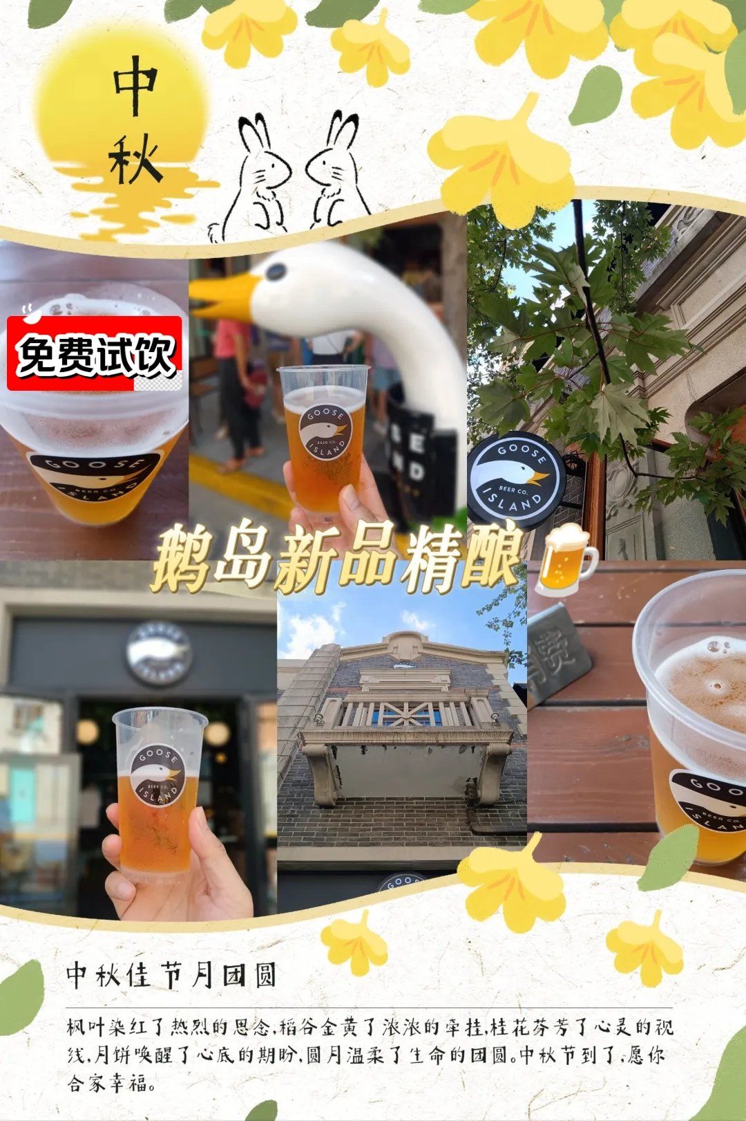 鹅岛新品精酿啤酒90～免费试饮啦