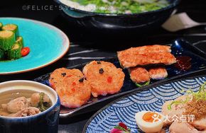 Black Truffle Shrimp Cakes with Stuffed Roasted Chili