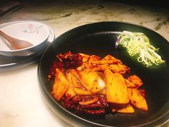 黑椒牛仔骨炒年糕-绿茶餐厅(乐峰广场店)