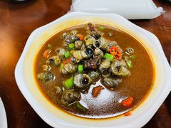 葱爆螺蛳-蟹村草堂·苏式园林人文农家·大闸蟹