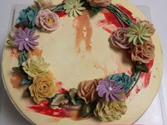 韩式奶油霜裱花蛋糕-Dark Horse·黑马蛋糕·低脂·低糖淡奶(金匙望湖大厦店)