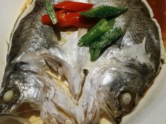 葱椒鲈鱼-绿茶餐厅(西单老佛爷店)