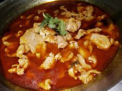 水煮肉片-吕氏疙瘩汤·海鲜新鲁菜(海州利群店)