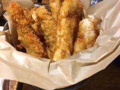 炸自制鸡柳-机器人火炉披萨