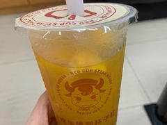 手打百香果柠檬茶-杯子红牛排(创意产业园店)