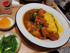 炸鸡块咖喱蛋包饭套餐-池奈·日式咖喱蛋包饭(赛高店)