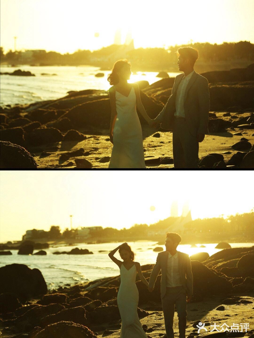 🌅馋哭闺蜜的婚纱照风格✨大连夕阳海景 🥳在大连拍摄婚纱照