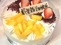 6寸黄桃双拼生日蛋糕-卡漫莫尼蛋糕(徐汇店)