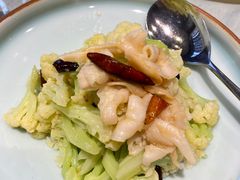 有机菜花拌鸟贝-鞍山大白鲨美食酒店