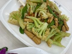高山菜花兰豆炒土鱿-花好悦园酒家(大石店)