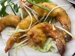 特色芒果虾球-明辉田鸡粥