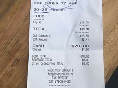 账单-Fergburger(皇后镇店)