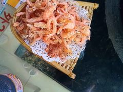 炸河虾-姥家大锅台水库渔家
