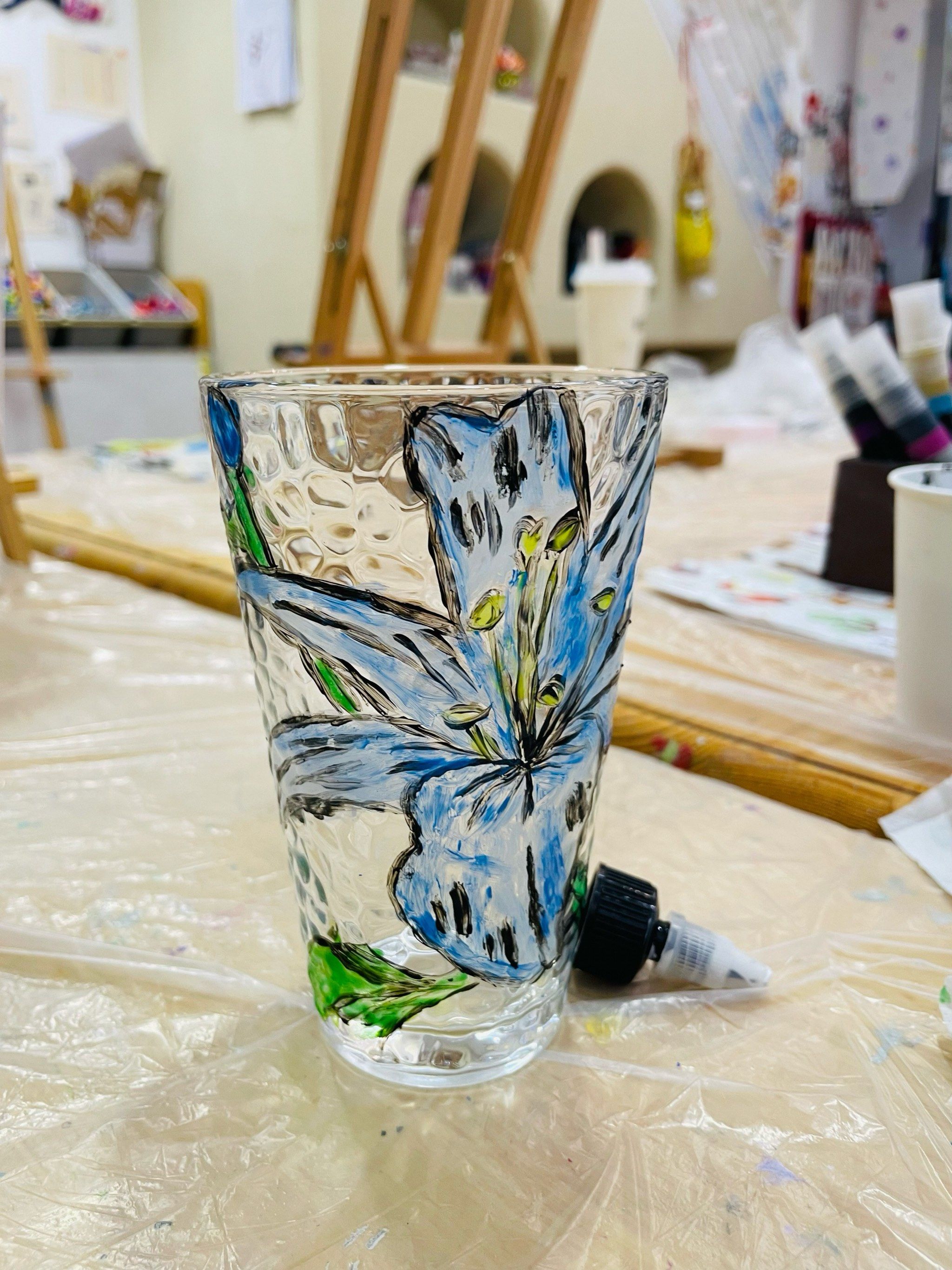 手绘玻璃杯美哭!