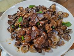 豉椒炒黄沙蚬-菠菜美食