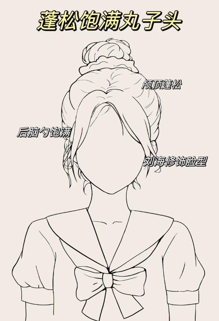 蓬松饱满的丸子头教程来咯