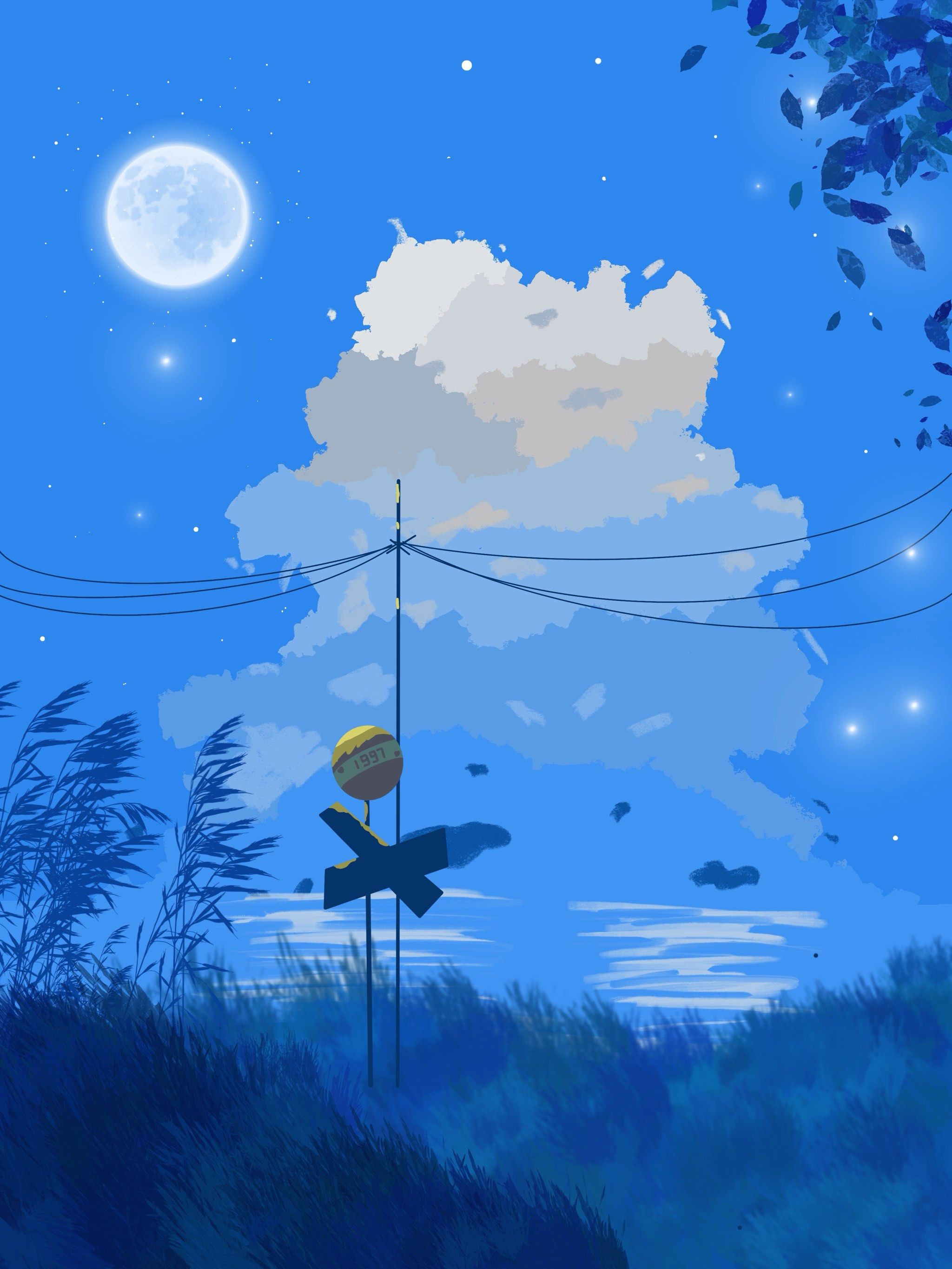 手机里的小清新插画