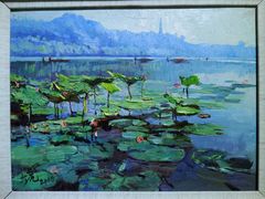 秦大虎·油画《保俶远眺》-上海虹桥当代艺术馆