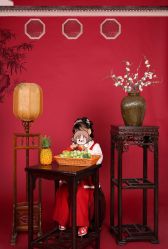 -后宫·古装汉服京剧儿童亲子全家福摄影