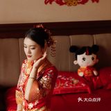 这样“哇塞”的中式嫁衣 中国红太惊艳了[爱心]