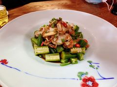 秋葵拌扇贝-双合园·海鲜水饺青岛菜(万佳广场店)