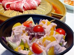 黄桃色拉-猪啊牛呀羊啊铜盘烤肉(正大广场店)