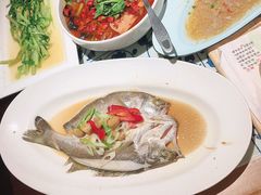 葱椒鲈鱼-绿茶餐厅(布吉万象汇店)