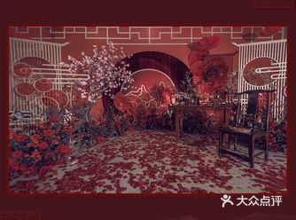 红色新中式小众婚礼也可以很浪漫的看吧没错啦