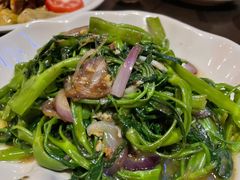 马拉盏炒通菜-大头虾越式风味餐厅(光明广场店)