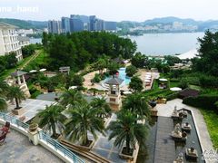 心旷神怡的大堂阳台外景-杭州千岛湖开元度假村