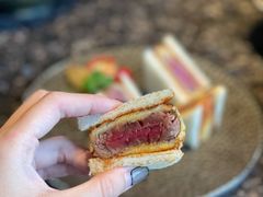 老干杯澳洲和牛菲力炸牛排三明治-老乾杯和牛烧肉(王府中环店)