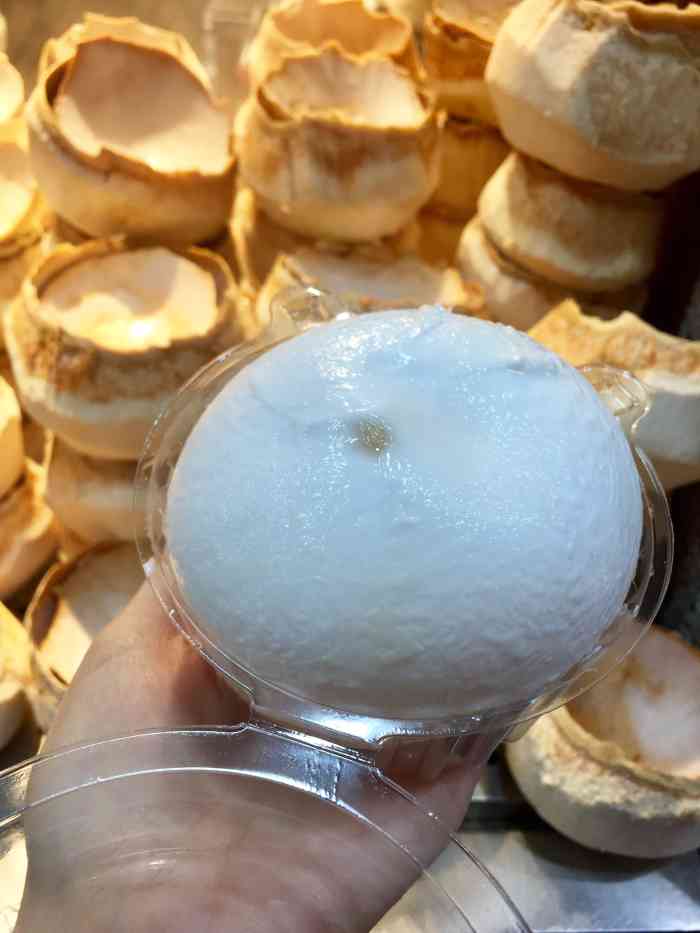 椰蛋(-田子坊店)-"附近好几家卖这种椰子蛋的还可以 解渴..."-大众点
