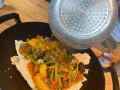 一个锅巴和时蔬-薇酌饮·陕西菜(南门外店)