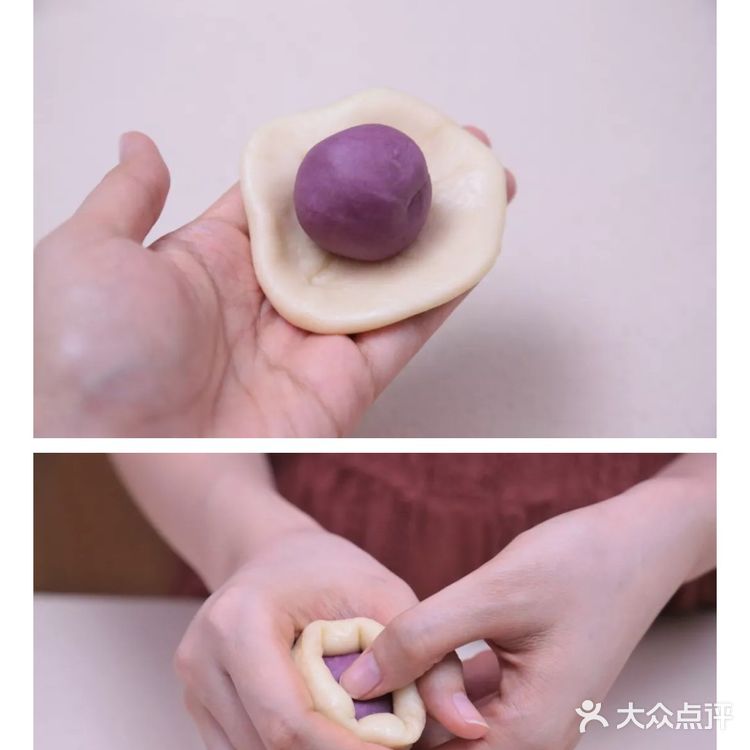 素人自制:云顶抹茶酥和紫薯香芋酥