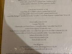 菜单-Osteria dell'Orsa