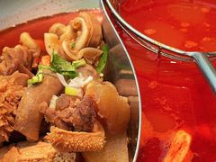 番茄牛尾鸳鸯锅-左庭右院鲜牛肉火锅(新梅广场店)