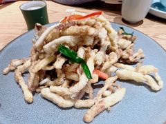 茶树菇炒鱿鱼-竹里馆·淮扬菜·功夫茶(老门东店)