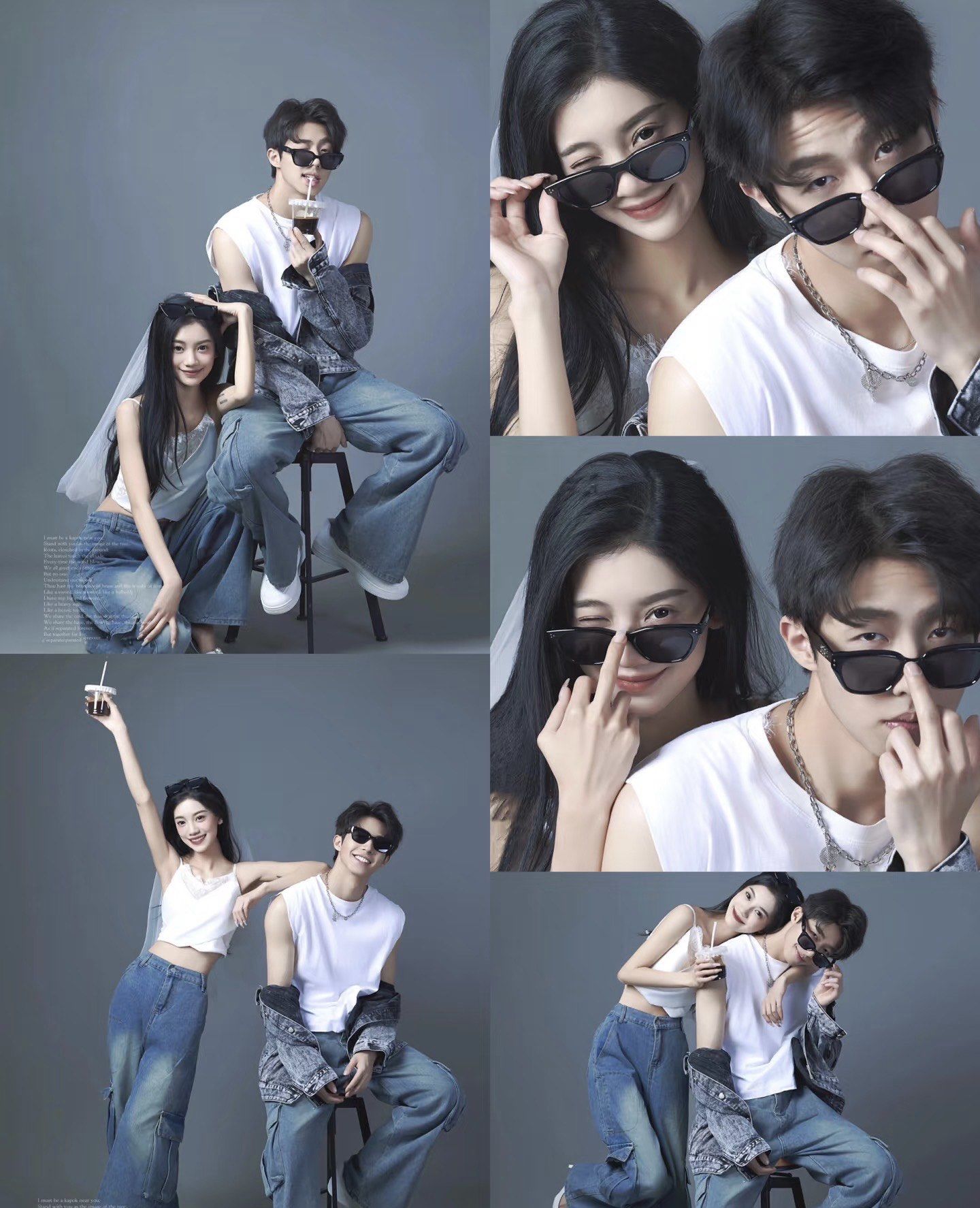 甜蜜浪漫情侣合照