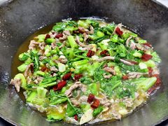 青菜牛肉-国庆鸡杂老店