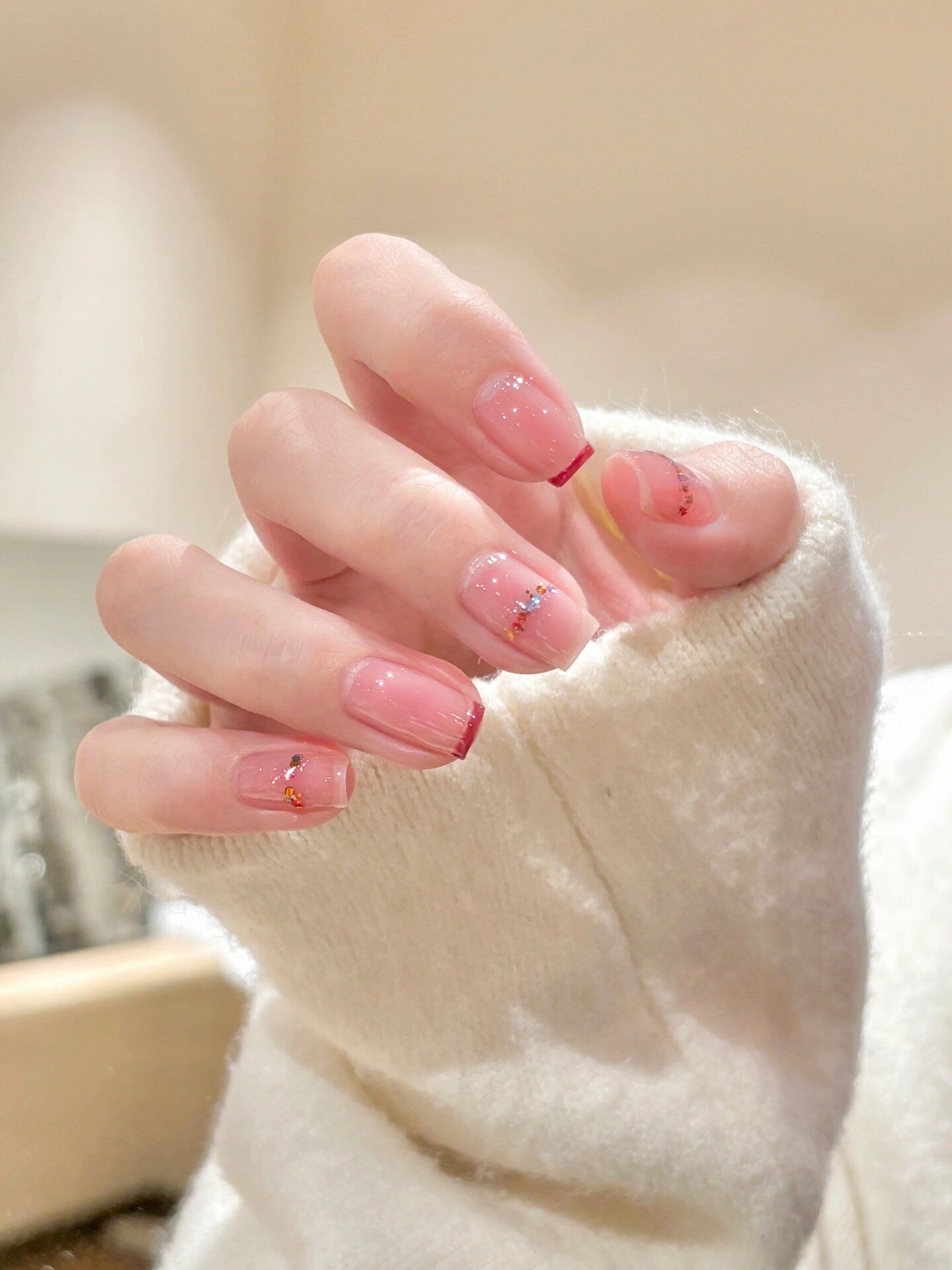 嗲系春秋战甲97冰透裸粉色