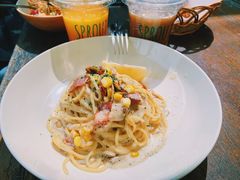 黑松露奶油蘑菇培根意面-麦田工坊(月湖店)