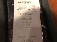 账单-The Meat & Wine Co Southbank(南岸店)