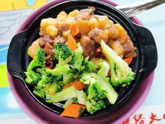 西兰花卤肉饭-中央财经大学-食堂