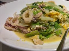 笔管鱼小白菜-开海·红岛海鲜虾水饺(石老人店)