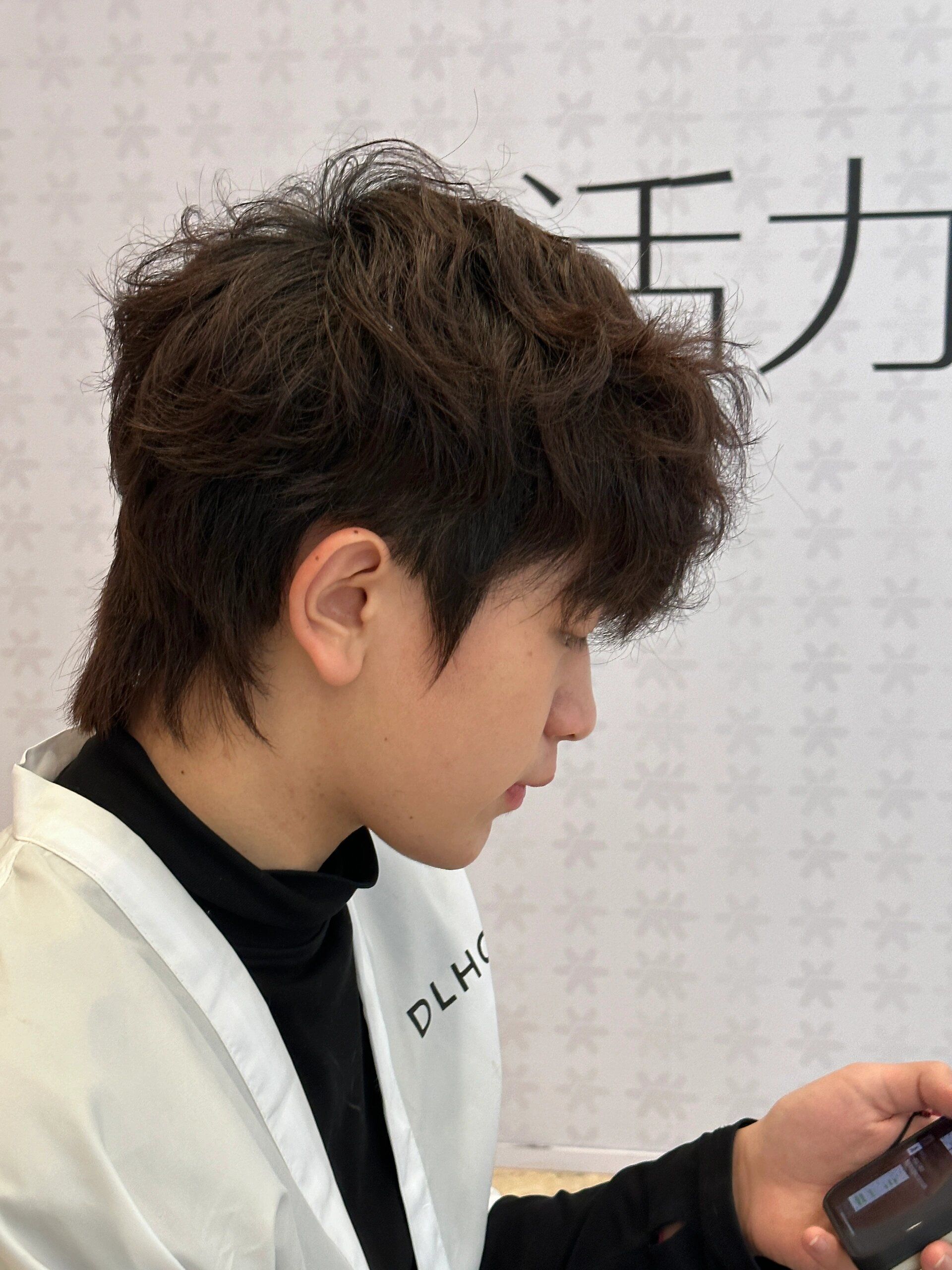 n头顶自然蓬松不在明增头变~原创\\n不用打理的男生发型微分碎盖