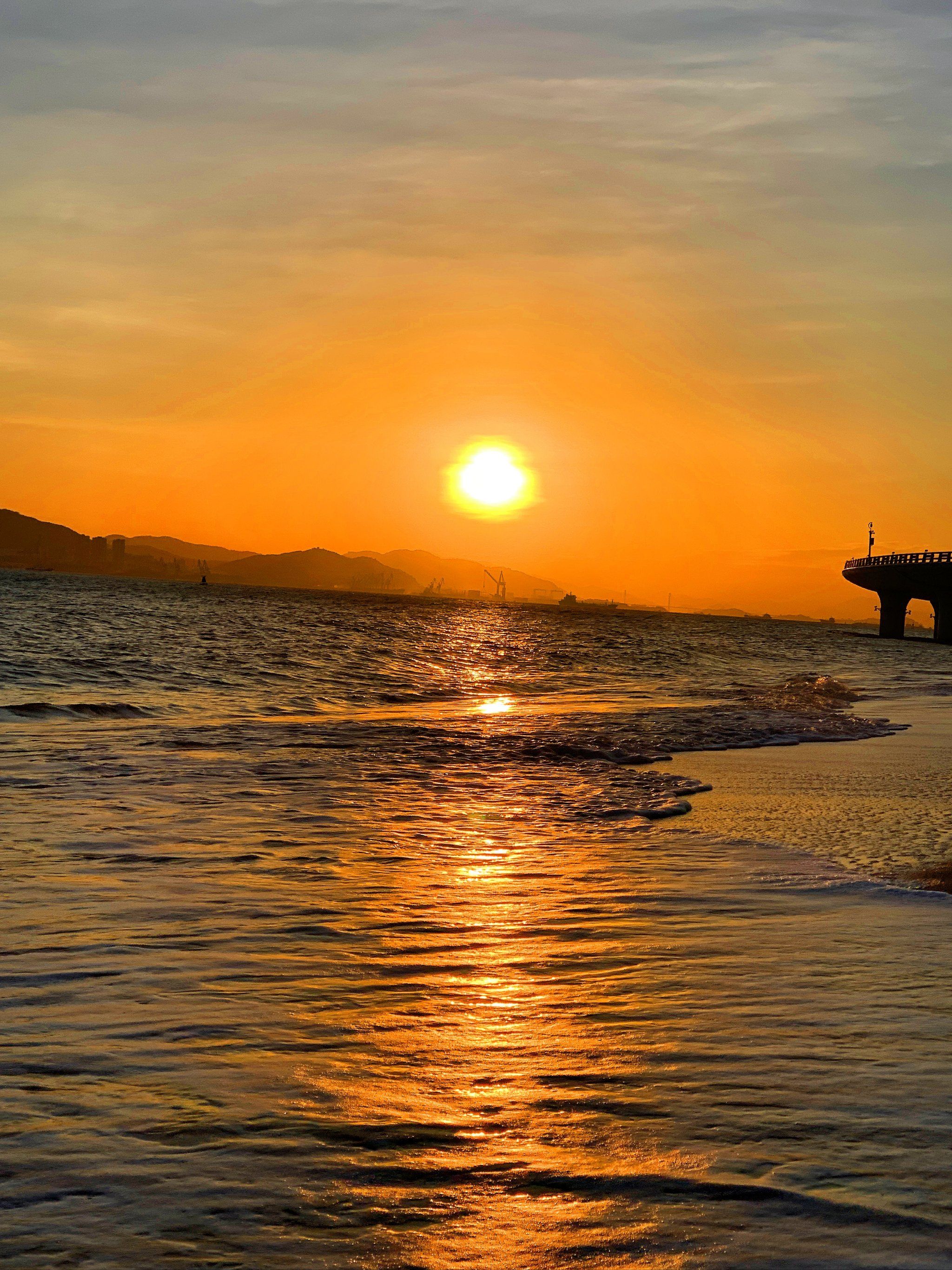 大海日落,温柔了岁月